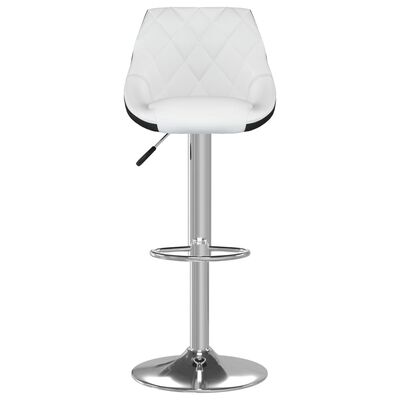 vidaXL barstole 2 stk. kunstlæder hvid og sort