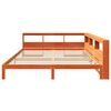 vidaXL seng med reol uden madras 180x200cm massivt fyrretr&aelig; gyldenbrun