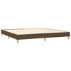 vidaXL Boxspring sengeramme 200x200 cm stof m&oslash;rkebrun