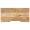 vidaXL bordplade med kurvet form 120x50x2,5 cm ru massivt mangotr&aelig;
