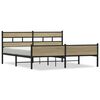 vidaXL sengeramme uden madras 200x200 cm metal sonoma-eg