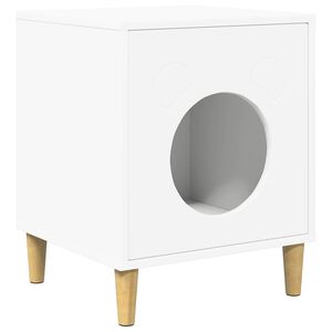 vidaXL Kat Hus Hvid 42,5 x 40 x 53 cm Konstrueret tr&aelig;