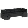 vidaXL Sofa S&aelig;t 7 stk. Sort polyrattan