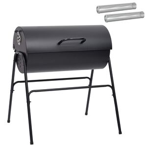 vidaXL T&oslash;ndegrill med 2 madlavningsriste 3 stk. 80 x 73 x 90 cm Metal