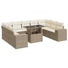 vidaXL sofas&aelig;t til haven 10 dele med hynder polyrattan beige