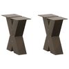 vidaXL sofabordsben X-formet 2 stk. naturst&aring;l 30x(30-31) cm st&aring;l