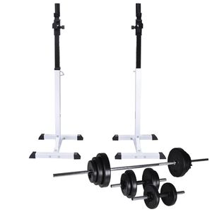 vidaXL v&aelig;gtstang- og squat-stativ med v&aelig;gtstang- og h&aring;ndv&aelig;gts&aelig;t 30,5kg