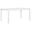 vidaXL havebord 150x90x72 cm PP hvid