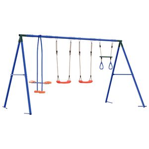 vidaXL Udend&oslash;rs Svinges&aelig;t Flerfarvet 330 x 185 x 185 cm St&aring;l og PE