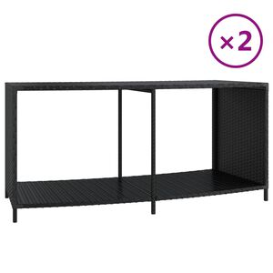 vidaXL opbevaringshylder 2 stk. polyrattan sort