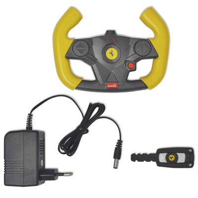 vidaXL ride-on bil "Ferrari F12", gul, 6 V, med fjernbetjening