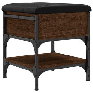 vidaXL skob&aelig;nk 42x42x45 cm konstrueret tr&aelig; brun egetr&aelig;sfarve