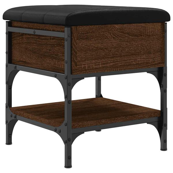 vidaXL skob&aelig;nk 42x42x45 cm konstrueret tr&aelig; brun egetr&aelig;sfarve