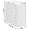 vidaXL havesidebord med træplade sort 58x27,5x55 cm polyrattan