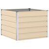 vidaXL Plantekasse Elfenben 100 x 100 x 75 cm St&aring;l