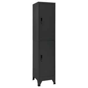 vidaXL skab 38x45x180 cm st&aring;l antracitgr&aring;