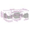 vidaXL sofas&aelig;t til haven 9 dele med hynder polyrattan akacietr&aelig; beige