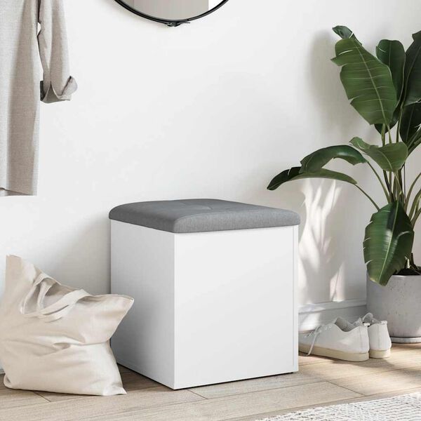 vidaXL opbevaringsb&aelig;nk hvid 42x42x45 cm konstrueret tr&aelig;