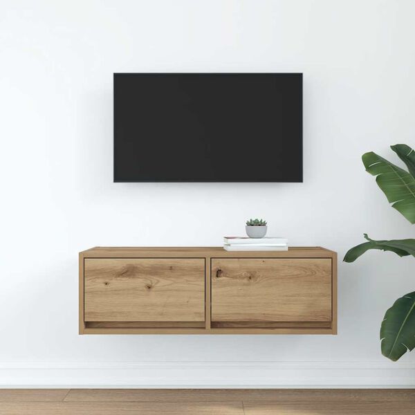 vidaXL tv-bord 80x31x25,5 cm konstrueret tr&aelig; kunsteg