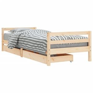 vidaXL sengeramme til juniorseng m. skuffer 80x200 cm massivt fyr