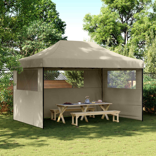 vidaXL Party Tent Gr&aring;brun 292 x 440 x 315 cm Oxford stof