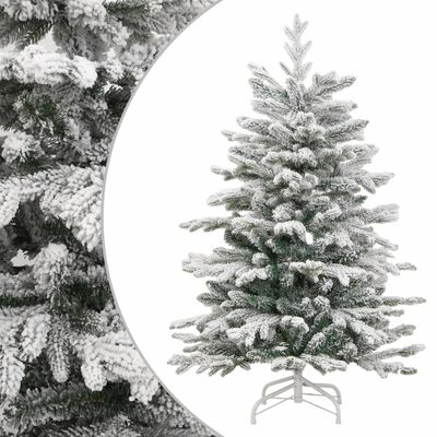 vidaXL kunstigt juletræ med sne 210 cm hængslet