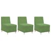 vidaXL Modulsofa enhed uden arme 3 pcs Lys gr&oslash;n 55 x 74 x 82 cm Fl&oslash;jl