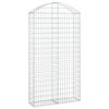 vidaXL buet gabionkurv 100x30x180/200 cm galvaniseret jern