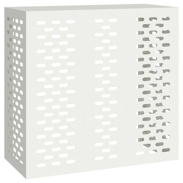vidaXL Air Conditioner Cover Hvid 110 x 50 x 105 cm St&aring;l