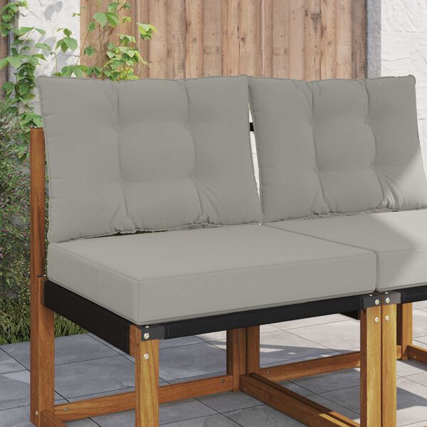 vidaXL Udend&oslash;rs Sofa Pude 2 pcs Gr&aring; Polyester