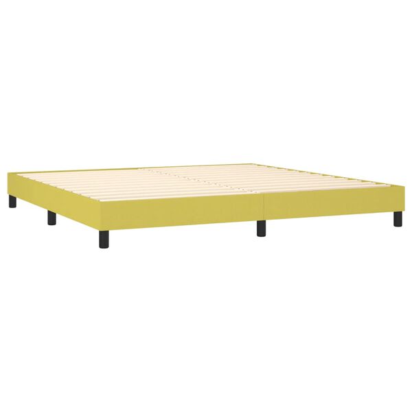 vidaXL Boxspring sengeramme Gr&oslash;n 200x200 cm Stof