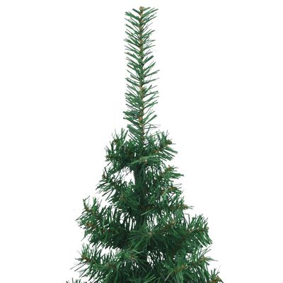 vidaXL kunstigt juletræ til hjørne 180 cm PVC grøn