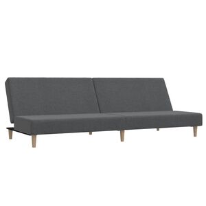 vidaXL 2-personers sovesofa stof lysegr&aring;