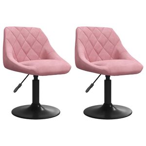 vidaXL drejelige spisebordsstole 2 stk. fl&oslash;jl lyser&oslash;d