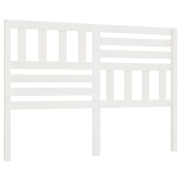 vidaXL sengegærde 166x4x100 cm massivt fyrretræ hvid