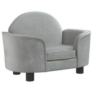 vidaXL hundeseng 66x40x45 cm velour lysegr&aring;