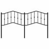 vidaXL sengegavl 180 cm metal sort