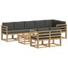 vidaXL Udend&oslash;rs sofagruppe med pude 9 pcs Hvid og antracit Polyester