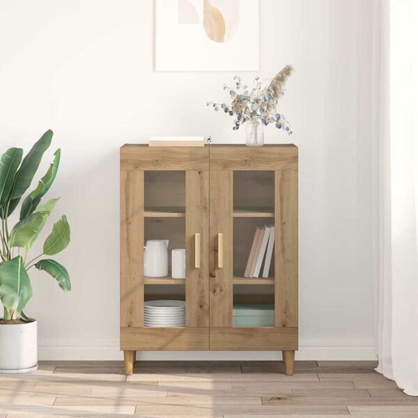 vidaXL Sideboard Artisan Egetr&aelig; 69,5 x 34 x 90 cm Konstrueret tr&aelig;