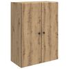vidaXL V&aelig;gmonteret skab 66 x 34,5 x 90 cm Konstrueret tr&aelig; Artisan-eg