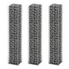 vidaXL gabions&aelig;t 3 stk. galvaniseret st&aring;ltr&aring;d 25 x 25 x 150 cm