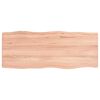 vidaXL bordplade 100x40x(2-4) cm naturlig kant behandlet tr&aelig; lysebrun