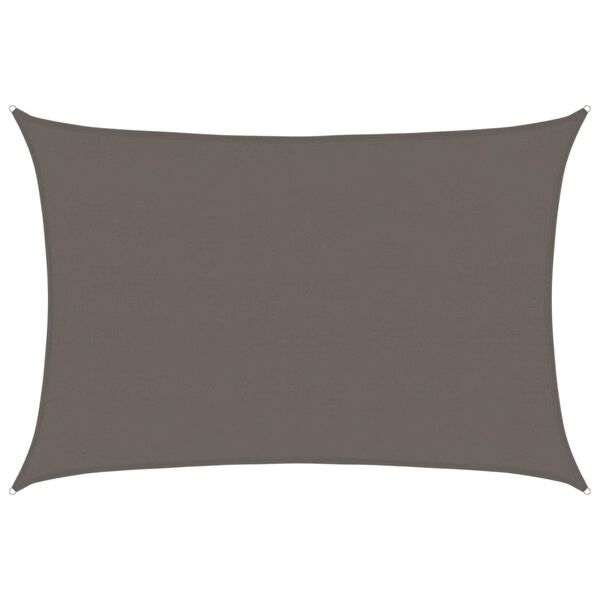 vidaXL solsejl 160 g/m&sup2; 5x6 m HDPE antracitgr&aring;