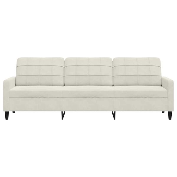 vidaXL 3-personers sofa 210 cm fl&oslash;jl cremefarvet