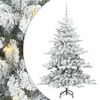 vidaXL Kunstigt Hinged Juletr&aelig; med 150 LED'er Hvid 150 cm PVC og St&aring;l
