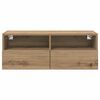 vidaXL TV V&aelig;ghylder V&aelig;gmonteret 2 pcs Artisan Egetr&aelig; 80 x 30 x 30 cm
