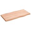 vidaXL bordplade 80x40x(2-4) cm naturlig kant behandlet tr&aelig; lysebrun