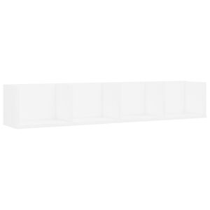 vidaXL CD-hylde 100 x 18 x 18 cm konstrueret tr&aelig; hvid