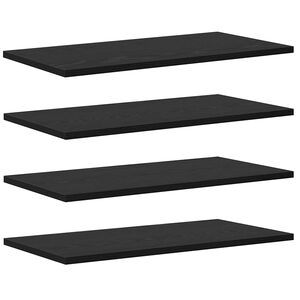 vidaXL Boghylde Br&aelig;t 3 niveauer 4 stk. 60 x 30 x 1,5 cm Sort