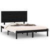 vidaXL sengeramme 140x190 cm massivt fyrretr&aelig; sort